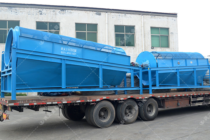 兩臺GTS1545無軸滾筒篩沙機發貨圖片_發往廣東佛山_篩分砂子